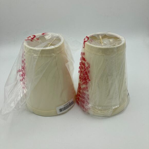 32666-2 Small Hardback Empire Shape Chandelier Clip-On Lamp Shade Set (2 Pack... - Picture 5 of 8